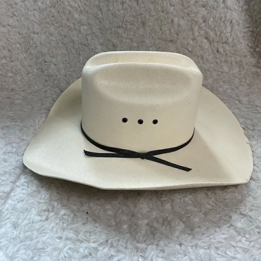 Lone Star off white American Cowboy western Hat 9CV Size 6 7/8